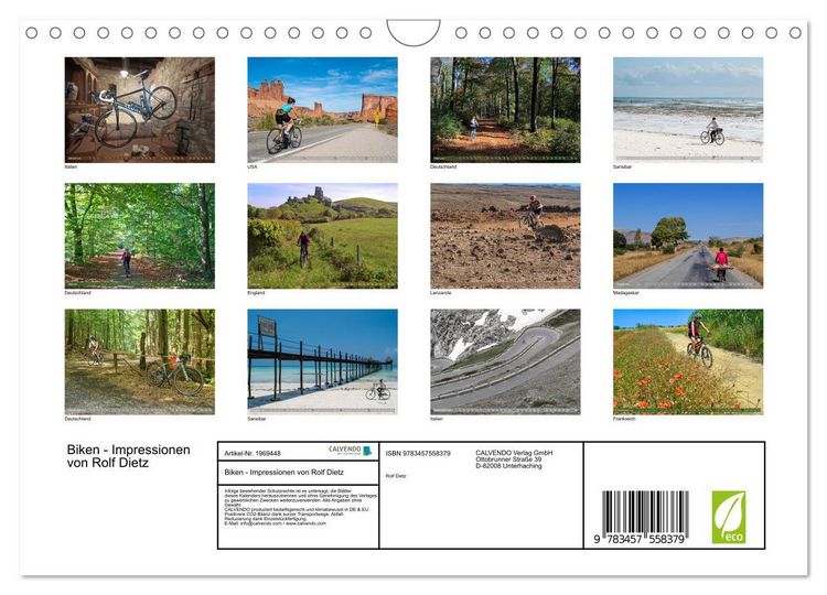 Produktbild: Biken - Impressionen von Rolf Dietz (Wandkalender 2026 DIN A4 quer), CALVENDO Monatskalender