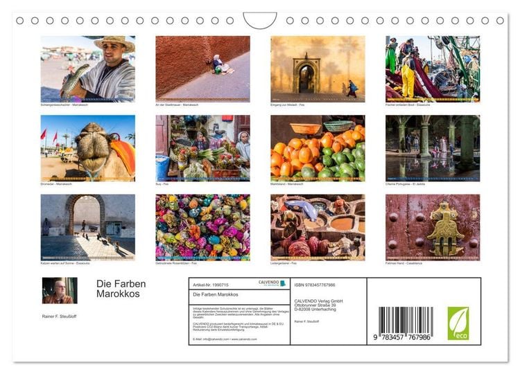 Produktbild: Die Farben Marokkos (Wandkalender 2026 DIN A4 quer), CALVENDO Monatskalender