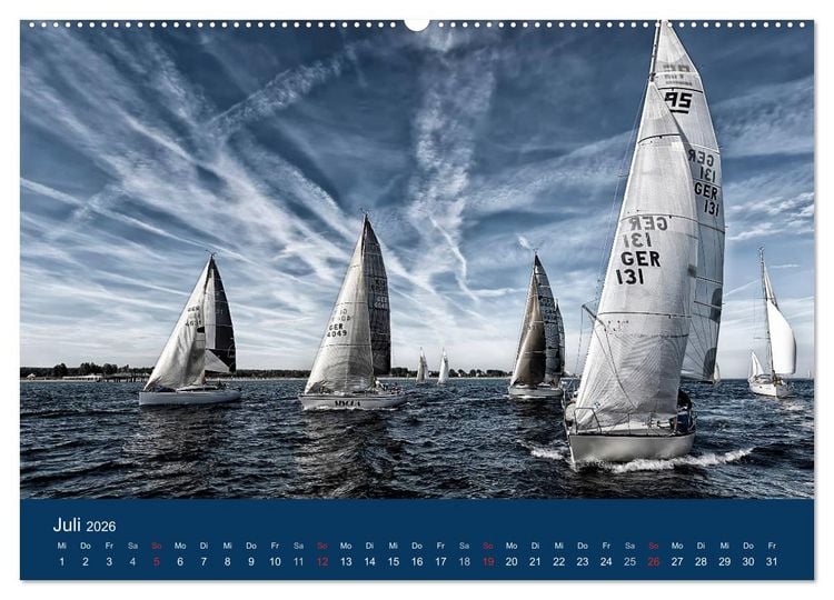 Produktbild: Segelregatta (Wandkalender 2026 DIN A2 quer), CALVENDO Monatskalender