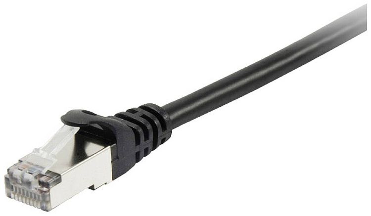 Produktbild: Equip 605598 RJ45 Netzwerkkabel, Patchkabel CAT 6 S/FTP 15.00 m Schwarz vergoldete Steckkontakte 1 St.