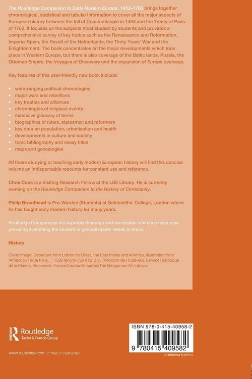 Produktbild: The Routledge Companion to Early Modern Europe, 1453-1763