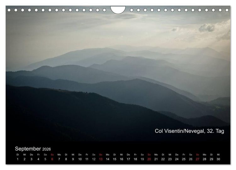 Produktbild: TransAlp - zu Fu&szlig; &uuml;ber die Alpen von M&uuml;nchen nach Venedig (Wandkalender 2026 DIN A4 quer), CALVENDO Monatskalender