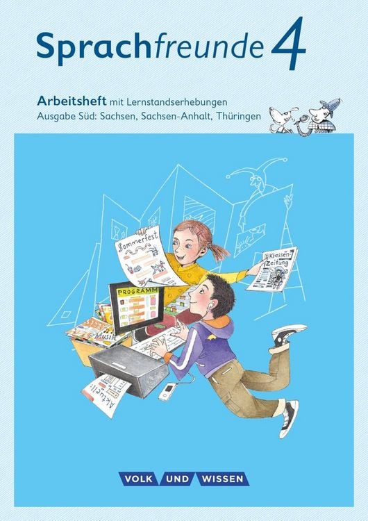 Produktbild: Sprachfreunde 4. Schuljahr - Ausgabe Süd (Sachsen, Sachsen-Anhalt, Thüringen) - Arbeitsheft in Schulausgangsschrift