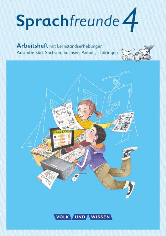 Produktbild: Sprachfreunde 4. Schuljahr - Ausgabe S&uuml;d (Sachsen, Sachsen-Anhalt, Th&uuml;ringen) - Arbeitsheft in Schulausgangsschrift