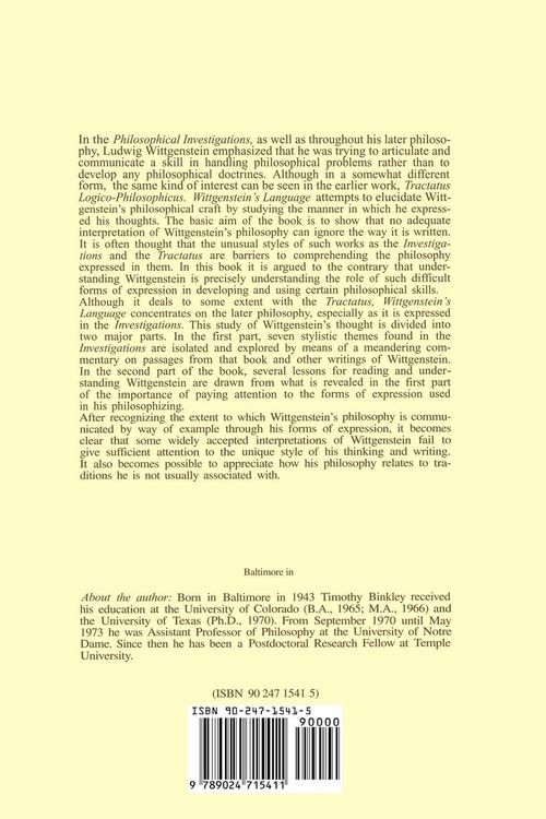 Produktbild: Wittgenstein&rsquo;s Language