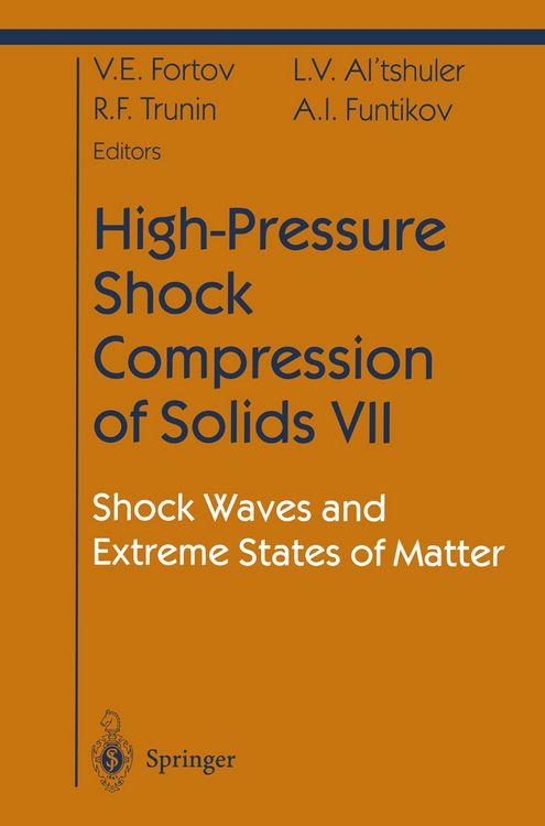 Produktbild: High-Pressure Shock Compression of Solids VII