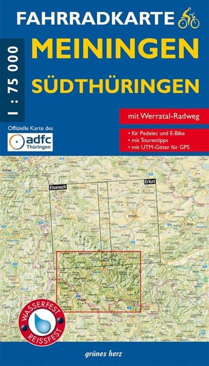 Produktbild: Meiningen Südthüringen Fahrradkarte 1 : 75 000