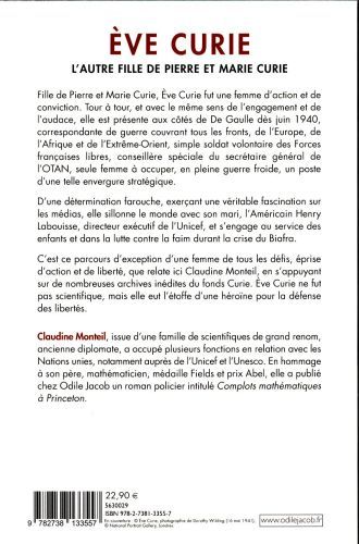 Produktbild: Eve Curie : l'autre fille de Pierre et Marie Curie