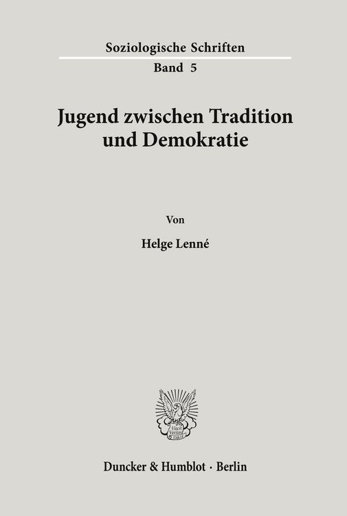 Produktbild: Jugend zwischen Tradition und Demokratie.