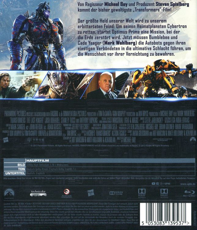Produktbild: Transformers: The Last Knight