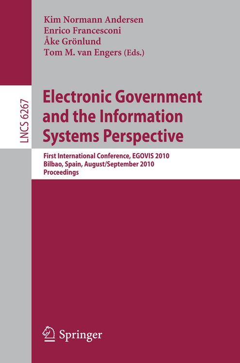 Produktbild: Electronic Government and the Information Systems Perspective