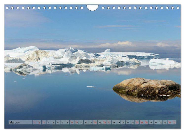 Produktbild: Gr&ouml;nland: Eisberge in der Disko Bucht (Wandkalender 2026 DIN A4 quer), CALVENDO Monatskalender