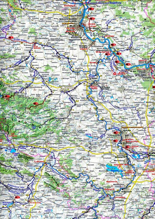 Produktbild: Wassersport-Wanderkarte / Deutschland Ost f&uuml;r Kanu- und Rudersport