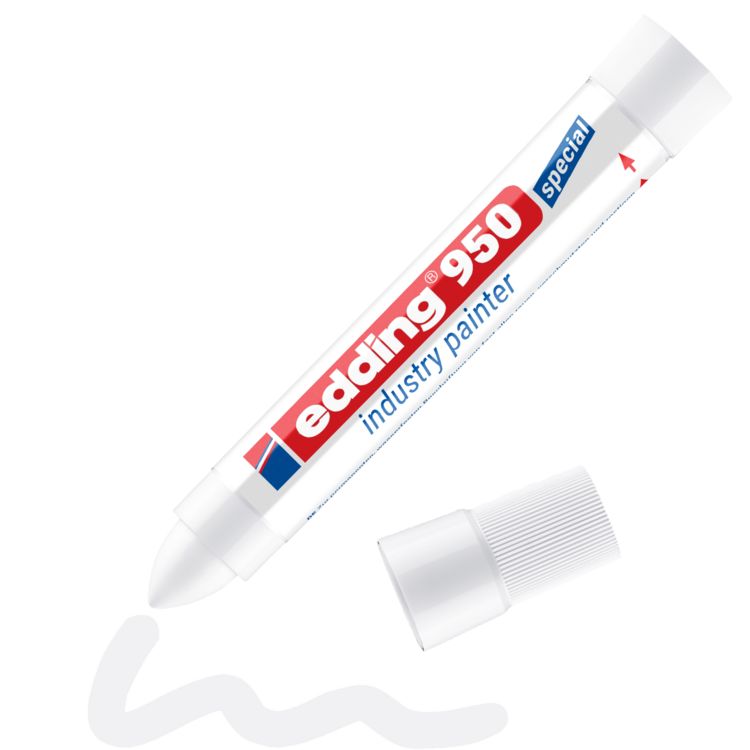 Produktbild: Edding 950 industry painter 4-950049 Industriemarker Wei&szlig; wasserfest: Ja