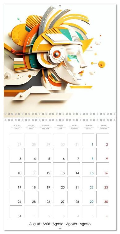 Produktbild: Les visages de l'origami (Calendrier mural carr&eacute; 2026 30x30 cm) Calendrier double avec une page pour vos prises de notes