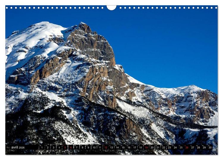 Produktbild: Neige sur les Hautes Alpes (Calendrier mural 2026 DIN A3 vertical), CALVENDO calendrier mensuel
