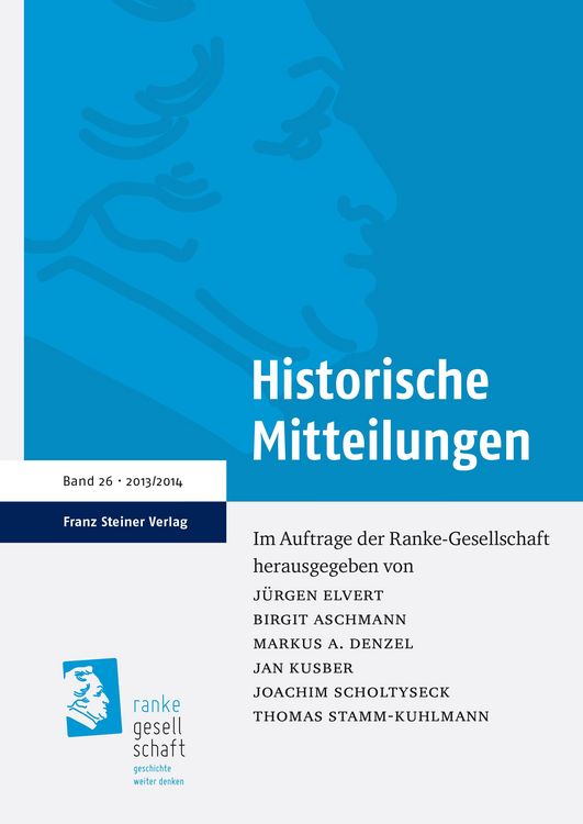 Produktbild: Historische Mitteilungen 26 (2013/2014)