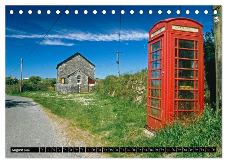 Produktbild: Cornwall - Devon Somerset Dorset (Tischkalender 2026 DIN A5 quer), CALVENDO Monatskalender