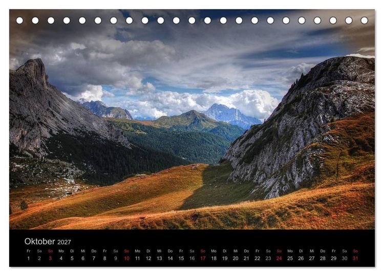 Produktbild: Mystische Dolomiten (Tischkalender 2027 DIN A5 quer), CALVENDO Monatskalender