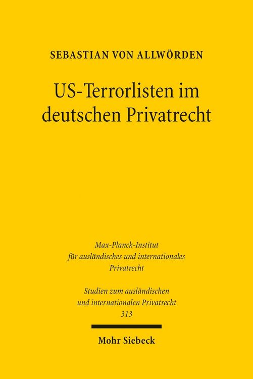 Produktbild: US-Terrorlisten im deutschen Privatrecht