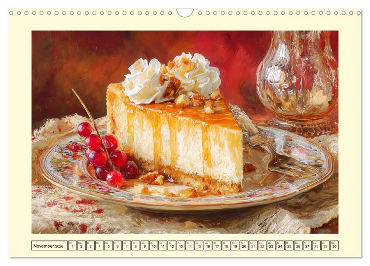 Produktbild: Pattiserie und Pinsel. Tortentr&auml;ume in kunstvoller &Ouml;loptik (Wandkalender 2026 DIN A3 quer), CALVENDO Monatskalender
