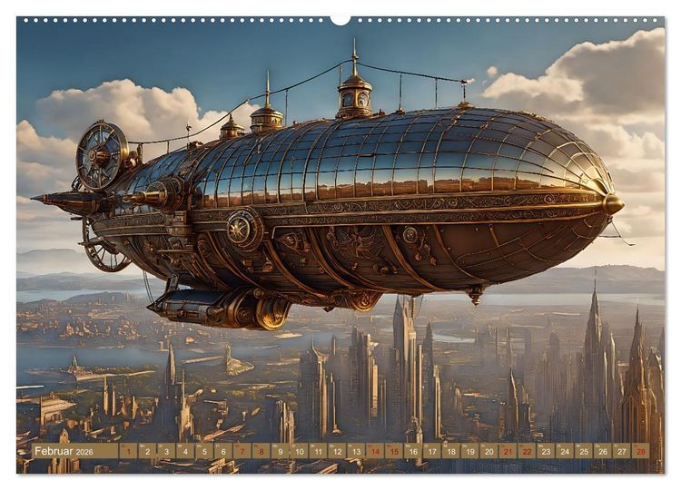 Produktbild: Steampunk - Mensch und Maschine (Wandkalender 2026 DIN A2 quer), CALVENDO Monatskalender