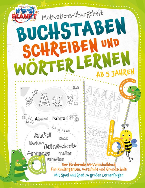 Produktbild: Motivations-&Uuml;bungsheft - Buchstaben schreiben und W&ouml;rter lernen ab 5 Jahren: Der