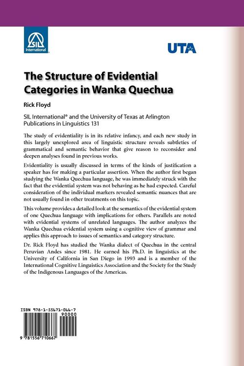 Produktbild: The Structure of Evidential Categories in Wanka Quechua