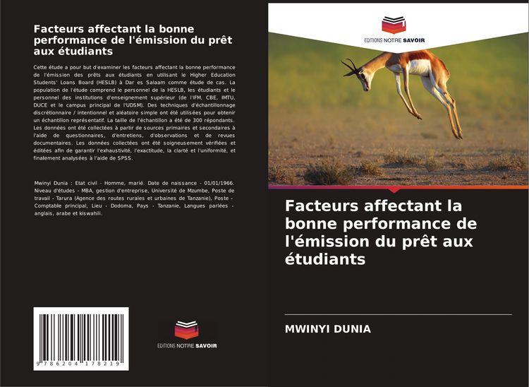 Produktbild: Facteurs affectant la bonne performance de l'&eacute;mission du pr&ecirc;t aux &eacute;tudiants