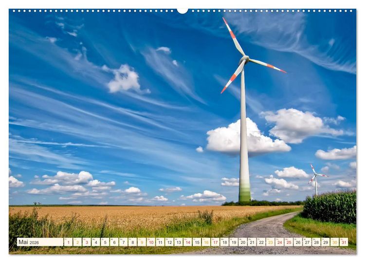 Produktbild: Windrad - Fluch und Segen (hochwertiger Premium Wandkalender 2026 DIN A2 quer), Kunstdruck in Hochglanz