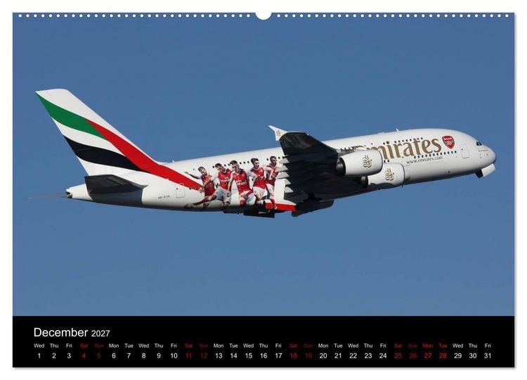 Produktbild: A380 SuperJumbo (High Quality Premium Wall Calendar 2027 DIN A2 landscape),CALVENDO 12 Month Wall Calendar