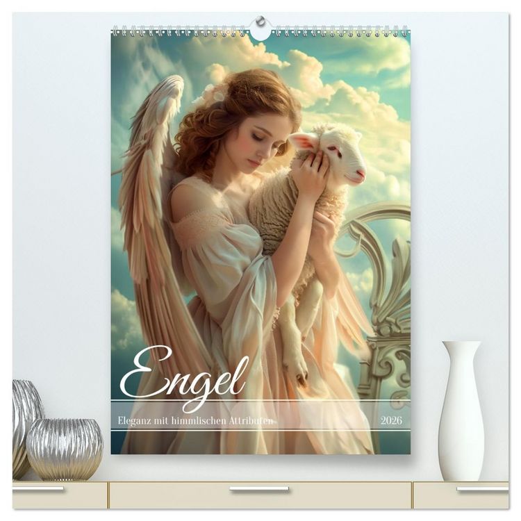Produktbild: Engel - Eleganz mit himmlischen Attributen (hochwertiger Premium Wandkalender 2026 DIN A2 hoch), Kunstdruck in Hochglanz