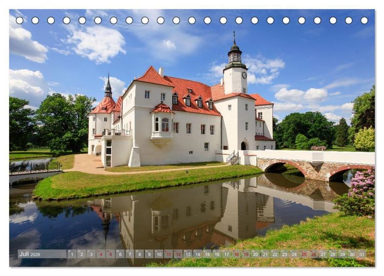 Produktbild: Schl&ouml;sser und G&auml;rten in Brandenburg (Tischkalender 2026 DIN A5 quer), CALVENDO Monatskalender