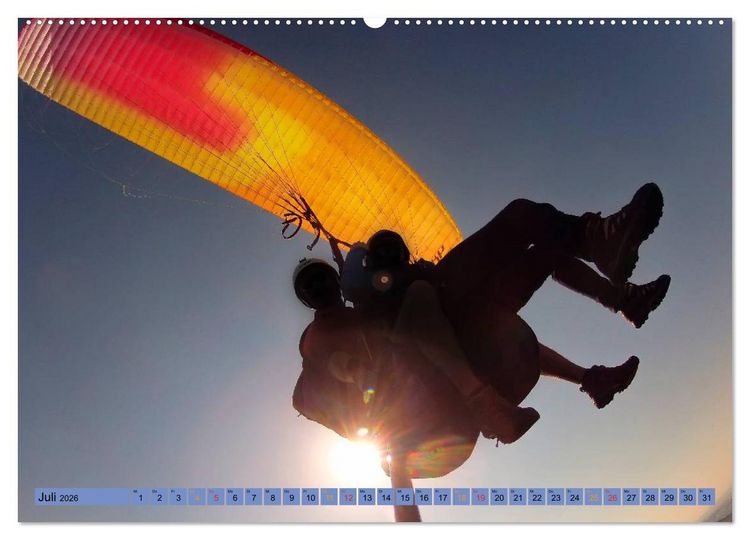 Produktbild: Frei sein - Paragliding (Wandkalender 2026 DIN A2 quer), CALVENDO Monatskalender