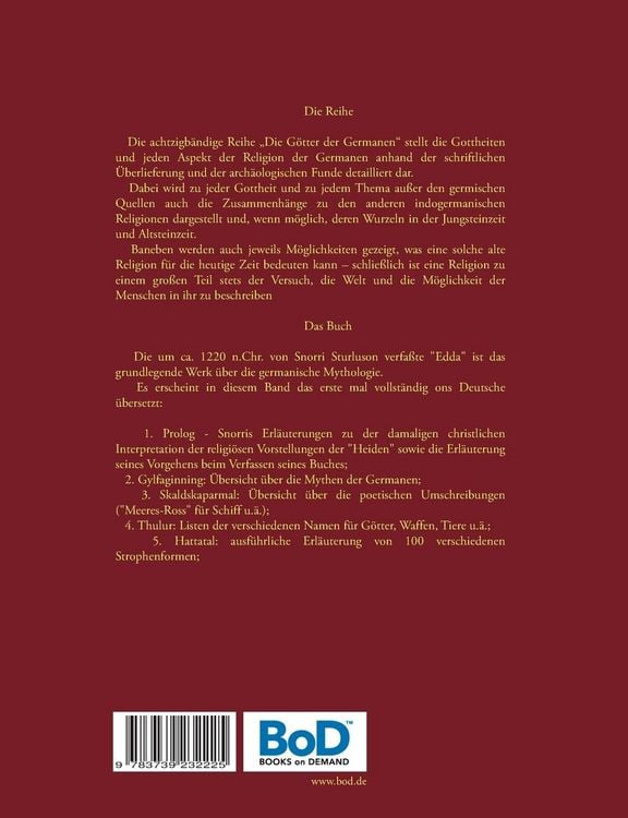 Produktbild: Die vollst&auml;ndige Edda des Snorri Sturluson