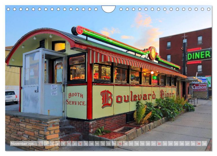 Produktbild: American Diner - es gibt sie noch (Wandkalender 2026 DIN A4 quer), CALVENDO Monatskalender