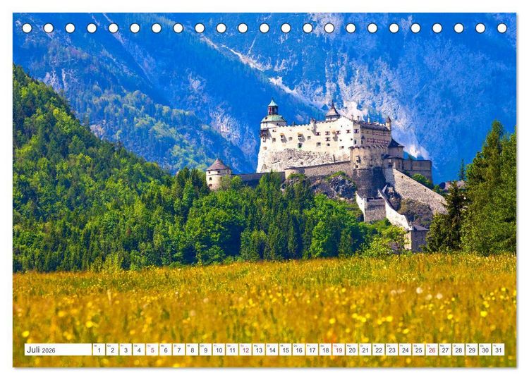 Produktbild: Die Festung Hohenwerfen (Tischkalender 2026 DIN A5 quer), CALVENDO Monatskalender