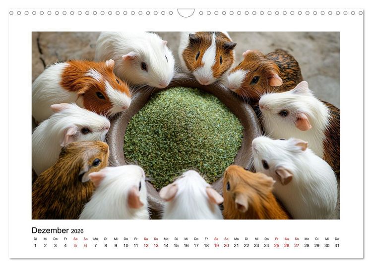 Produktbild: Mehr Schwein mit Meerschwein (Wandkalender 2026 DIN A3 quer), CALVENDO Monatskalender