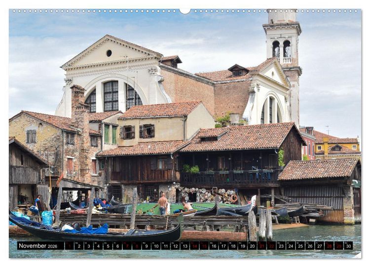 Produktbild: Venedig Impressionen (hochwertiger Premium Wandkalender 2026 DIN A2 quer), Kunstdruck in Hochglanz
