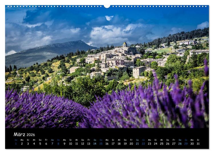 Produktbild: Provence - Lavendelbl&uuml;te (hochwertiger Premium Wandkalender 2026 DIN A2 quer), Kunstdruck in Hochglanz