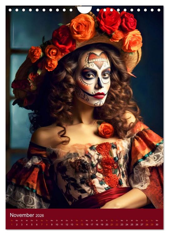 Produktbild: Dia de Muertos Kreative Portr&auml;ts in Festanlehnung (Wandkalender 2026 DIN A4 hoch), CALVENDO Monatskalender
