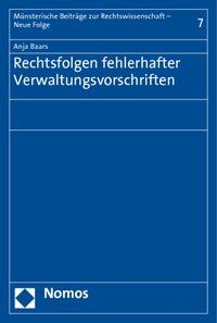 Produktbild: Rechtsfolgen fehlerhafter Verwaltungsvorschriften