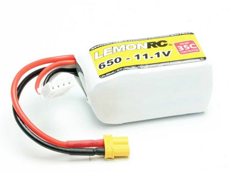 Produktbild: LemonRC Modellbau-Akkupack (LiPo) 11.1V 650 mAh Zellen-Zahl: 3 35 C Softcase XT30