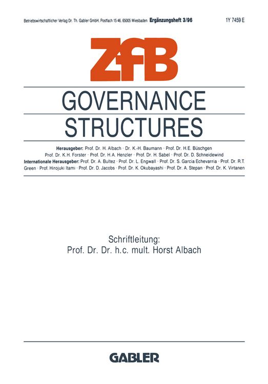 Produktbild: Governance Structures
