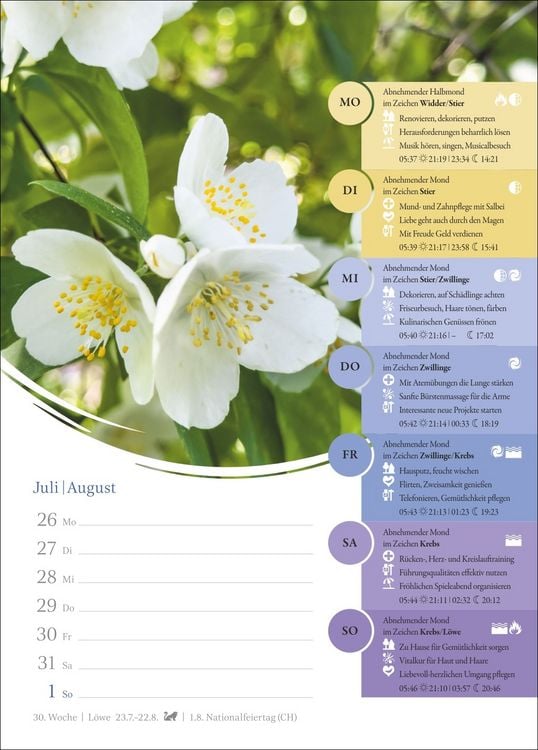 Produktbild: Mondkalender Wochenkalender 2027 - 53 Wochenbl&auml;tter mit praktischen Tipps f&uuml;r jeden Tag