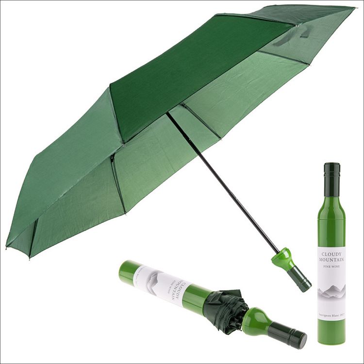 Produktbild: Taschen-Regenschirm, Design Weissweinflasche, L&auml;nge ca. 90 cm