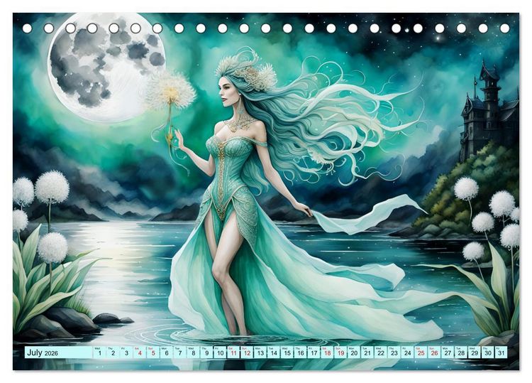 Produktbild: Enchantress of nature (Desk Calendar 2026 DIN A5 landscape), CALVENDO 12 Month DeskCalendar