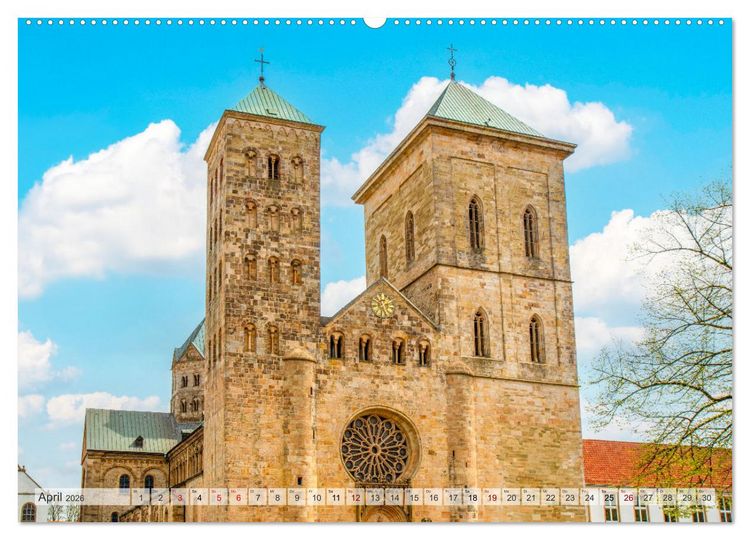 Produktbild: Historisches Osnabr&uuml;ck - Niedersachsen (Wandkalender 2026 DIN A2 quer), CALVENDO Monatskalender