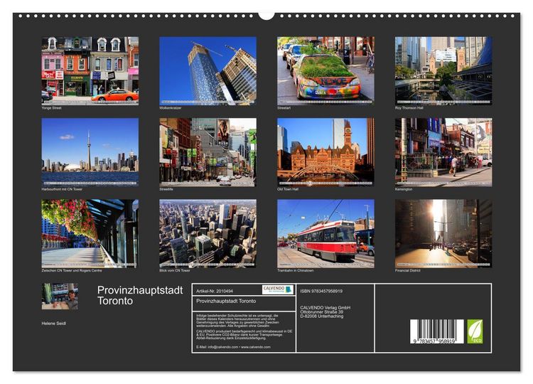 Produktbild: Provinzhauptstadt Toronto (hochwertiger Premium Wandkalender 2026 DIN A2 quer), Kunstdruck in Hochglanz