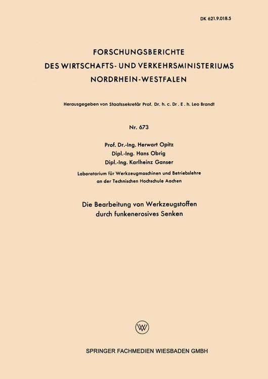 Produktbild: Die Bearbeitung von Werkzeugstoffen durch funkenerosives Senken